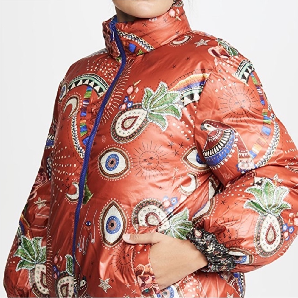 Farm Rio Reversible Mystic Puffer Jacket size S/M - Picture 6 of 12